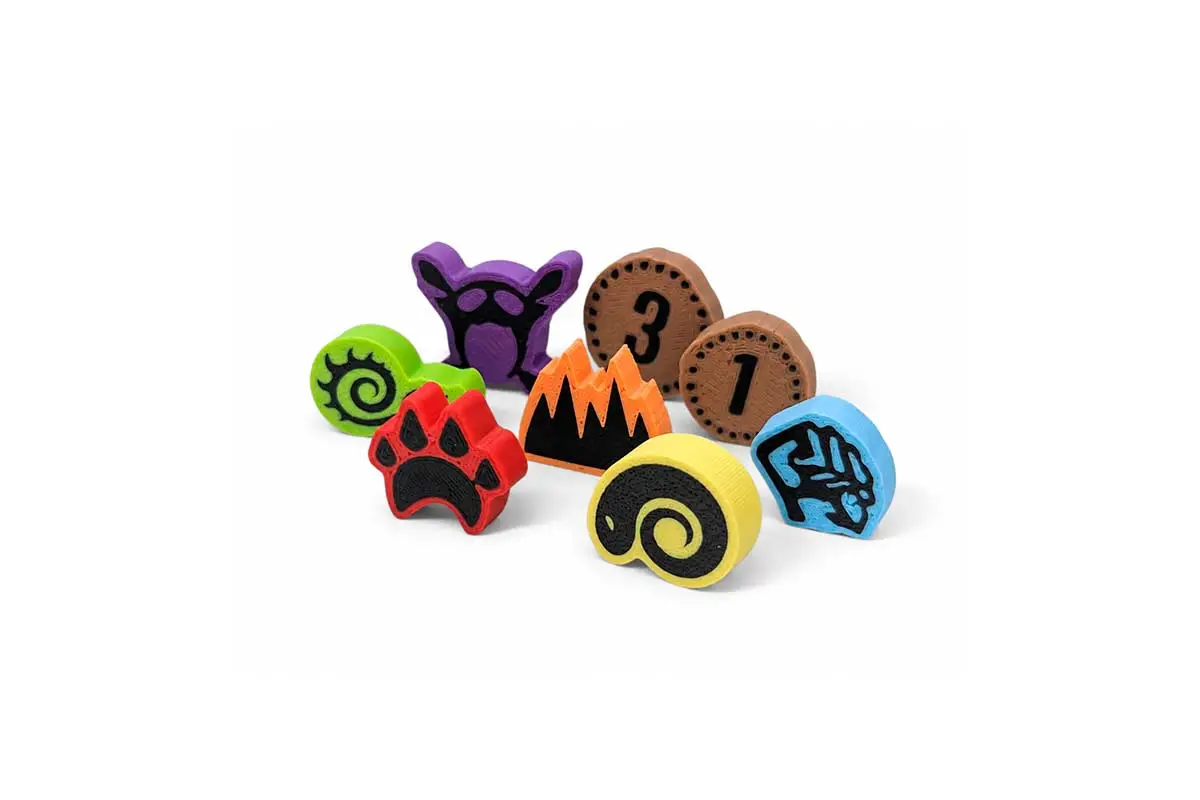 tokens deluxe impresos en 3d para spirit island